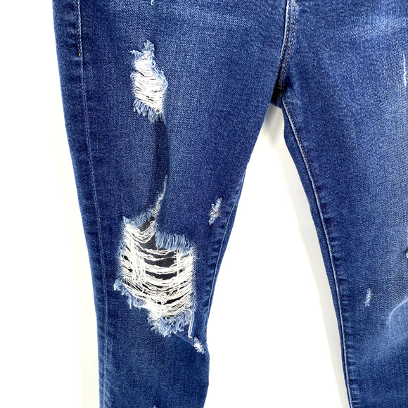 Frame Denim Le High Skinny Ankle Womens Size 26 Jeans Blue Distressed Tapered - Picture 4 of 12